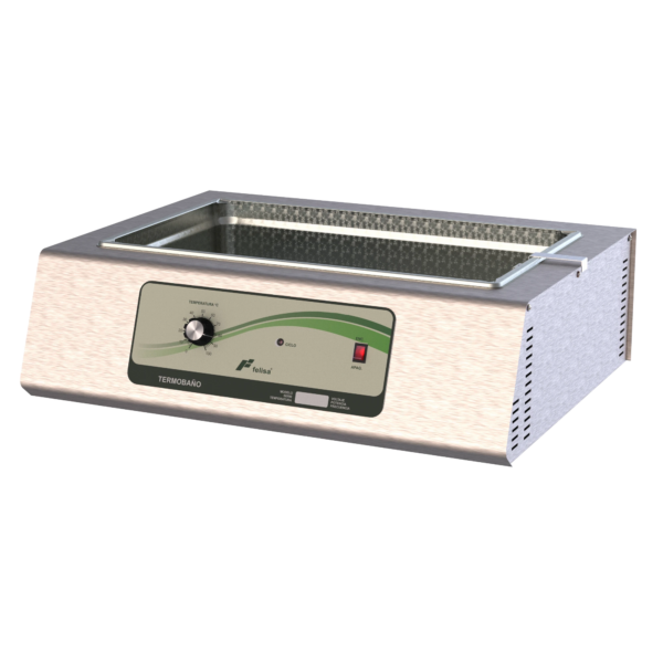 Termobaño de acero inoxidable, FE-373, control analógico, 20L, hasta 240 tubos